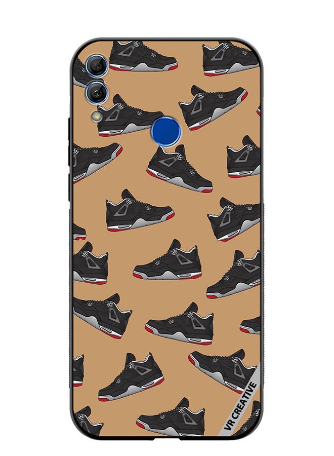 Protective Case Cover For Honor 10 Lite Shoes Black Color Pattern Design Multicolour