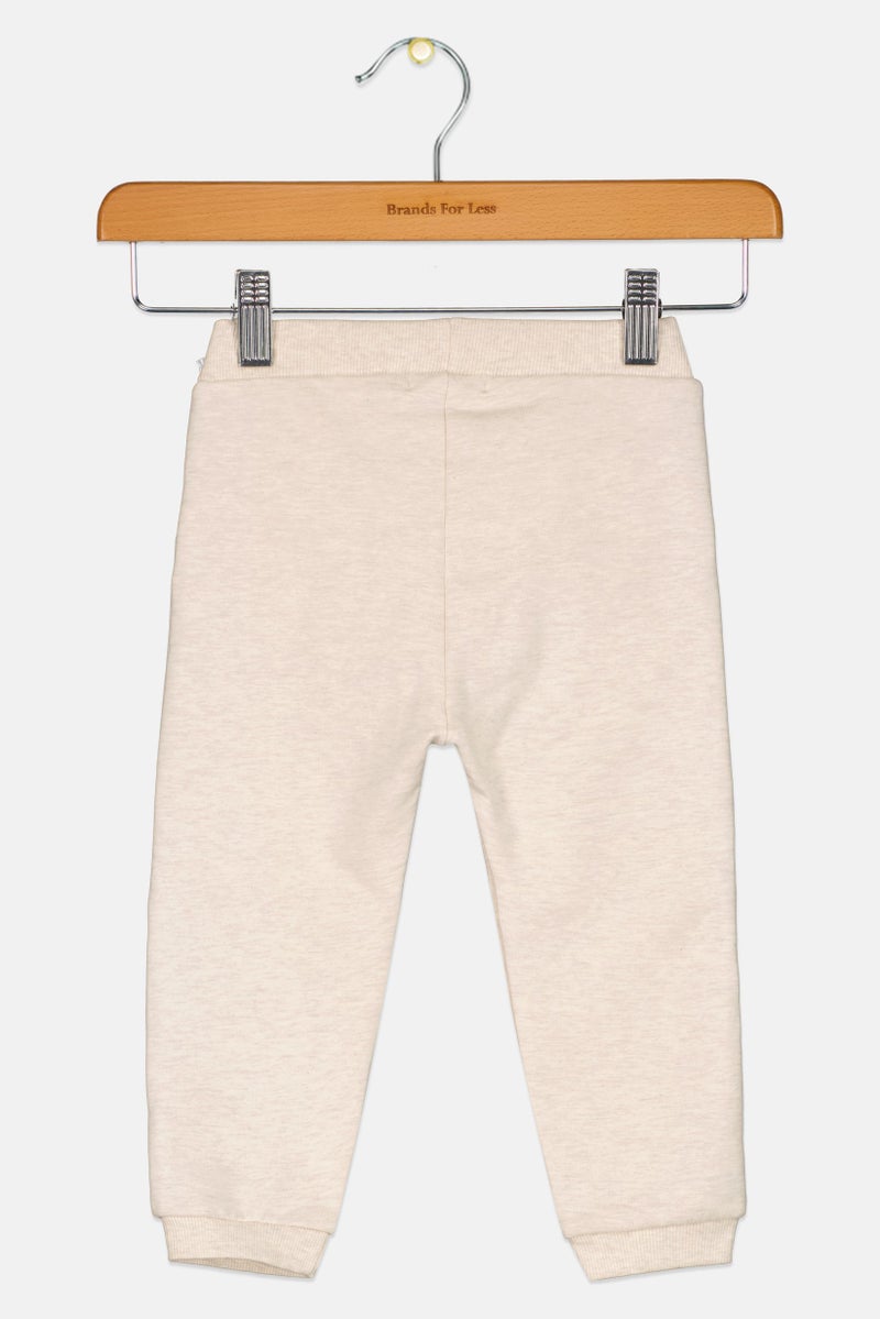 NAME IT Toddlers Girl Graphic Print Sweatpants, Beige - Image 2