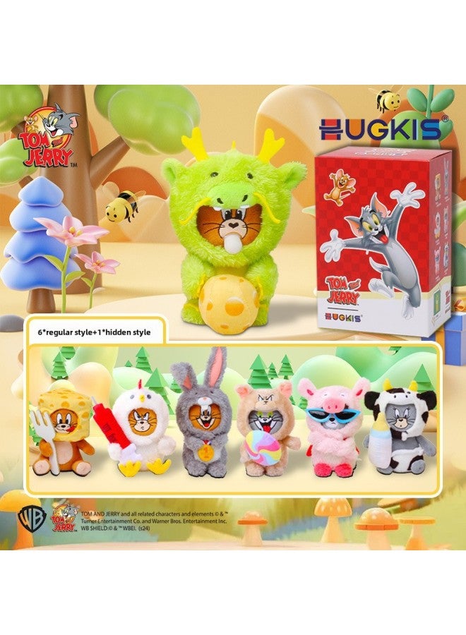 Authentic Tom And Jerry Plush Blind Box Trendy Toy Hand-made Doll Desktop Ornaments Jerry Mouse Dress-up Gift For Girlfriend-Specifications:1 Single Blind Box (random Style)  - Image 2