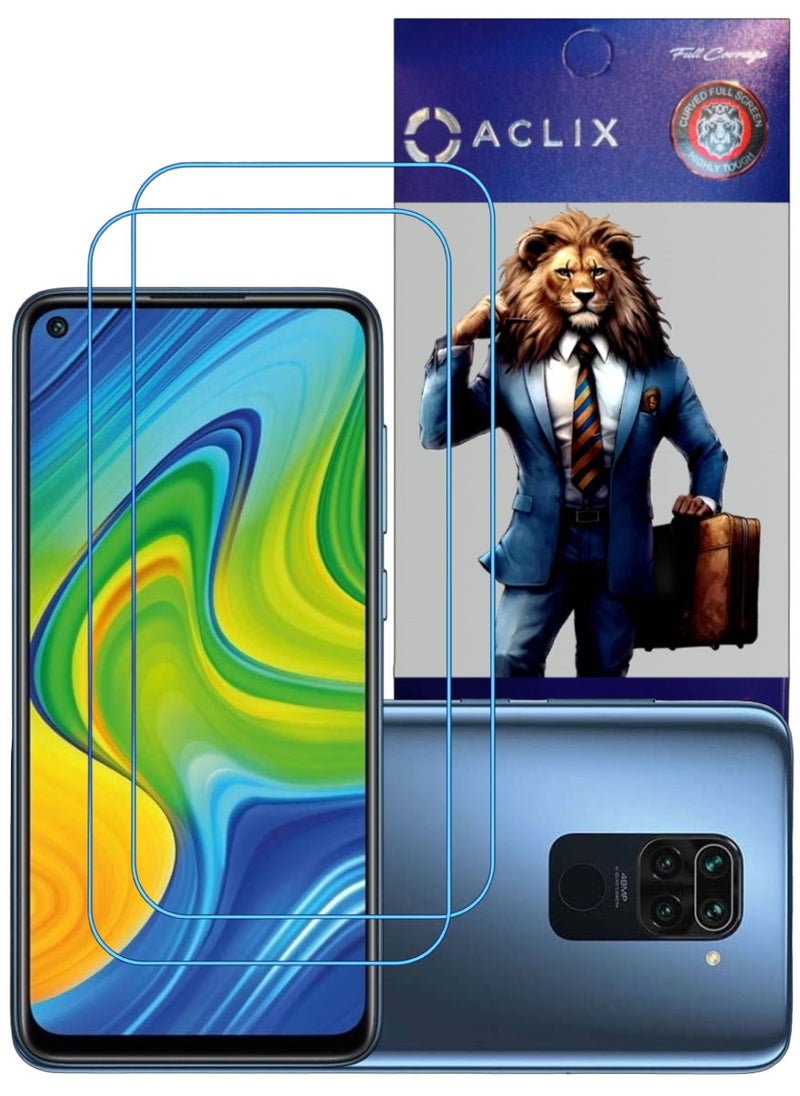 ACLIX 2 Pieces Antistatic ESD Dustproof Premium Quality High Definition Clear Tempered Glass Screen Protector Designed For Xiaomi Redmi Note 9 - Image 1