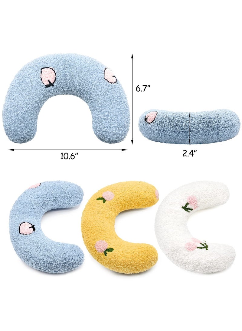 Excefore Pillow for Cats, Ultra Soft Fluffy Pet Calming Toy Half Donut Cuddler, Deep Sleep U-Shaped Accompanying Small Pillow, Protect Pet's Cervical Spine for Joint Relief Sleeping Improve Machine Washable - Image 2