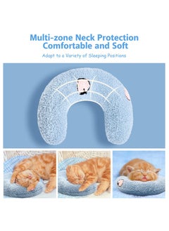 Pillow for Cats, Ultra Soft Fluffy Pet Calming Toy Half Donut Cuddler, Deep Sleep U-Shaped Accompanying Small Pillow, Protect Pet's Cervical Spine for Joint Relief Sleeping Improve Machine Washable - pzsku/Z88B5222B287A68A11F47Z/45/_/1695880909/ad49ccc0-bab2-4d2d-b870-6bf739a20daa