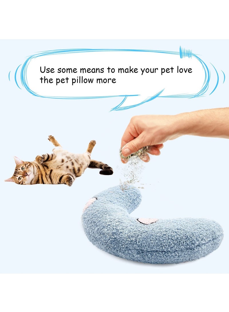 Excefore Pillow for Cats, Ultra Soft Fluffy Pet Calming Toy Half Donut Cuddler, Deep Sleep U-Shaped Accompanying Small Pillow, Protect Pet's Cervical Spine for Joint Relief Sleeping Improve Machine Washable - Image 5