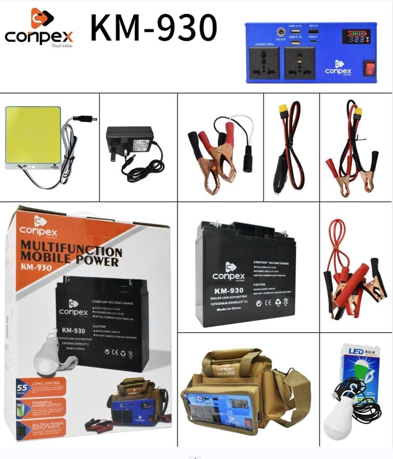 كونبيكس 1 Conpex12V 20AH بطارية حمض الرصاص المغلقة (SLA) بديلة لـ APC Back-UPS ES 550VA و Back-UPS Pro 1300/1500 و Liftmaster CSL-24VDC لفتح البوابة المنزلقة - أطراف F2 - Image 3