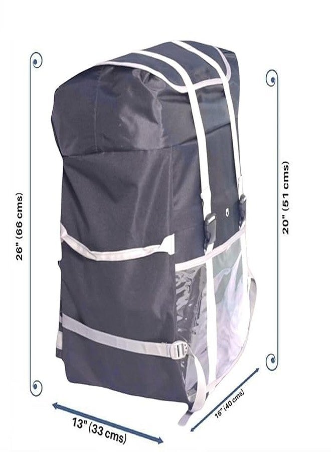 SSBC Heavy Duty Large Delivery Bag | E-Kart & Food Delivery Bag | Professional Logistics Courier Delivery Backpack I 128Litre Capacity Waterproof,26 * 13 * 16Inches with up to 40 kg Load Capacity - Image 3