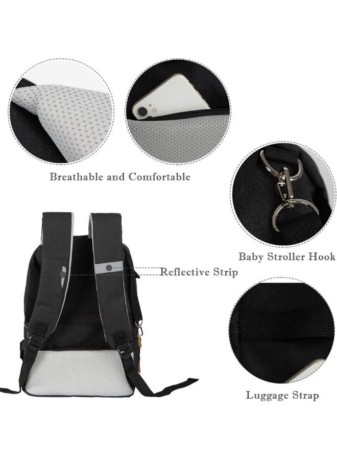 MOMIGO Breast Pump Backpack - Mother Outdoor Working Backpack with 13 Inch Laptop Compartment Fit Most Breast Pumps, Black, Modern, Compact  - Image 5