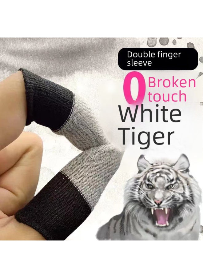 Generic TikTok Best-selling Finger Cover Battle Bear Double Pair 24-pin Silver Fiber Copper Fiber Touch Screen Gloves Non-slip Anti-sweat Breathable-Product Color:Carbon Fiber 10 Only (exquisite Packaging) Color Random Hair  - Image 4