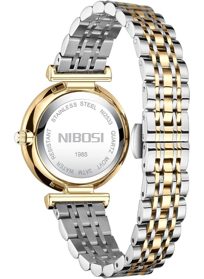 NIBOSI Women's Watch Analog Quartz Rose Gold Diamond Wrist Watch for Ladies Stylish Stainless Steel Watch Girl Gift - Image 5