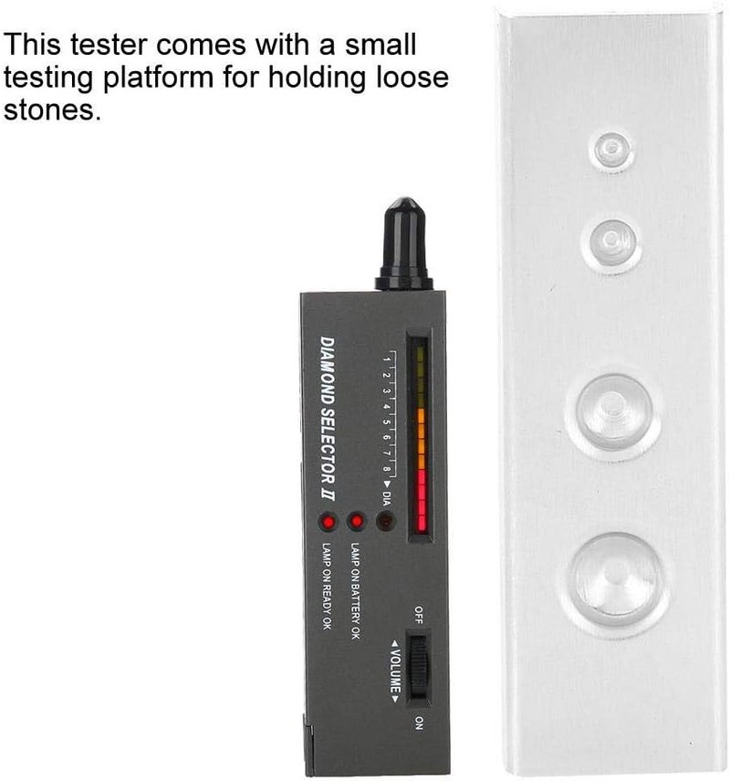 woobles Diamond Tester, LED Audio Diamond Detector Selector Portable Jewelry Gemstone Precision Tool Detective Test Kit for Jewelry Jade Ruby Stone - Image 3