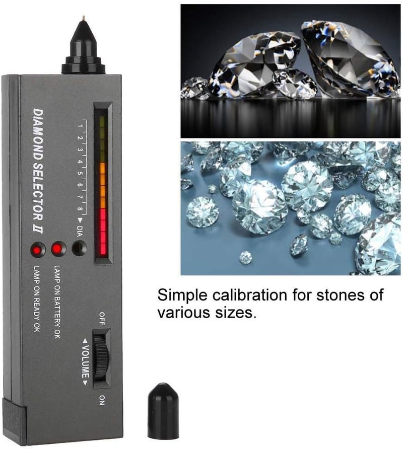 woobles Diamond Tester, LED Audio Diamond Detector Selector Portable Jewelry Gemstone Precision Tool Detective Test Kit for Jewelry Jade Ruby Stone - Image 1