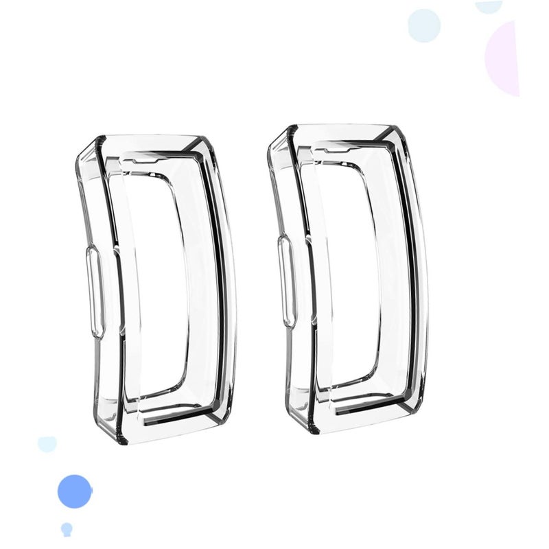 2 Pcs Hollow Scratch Resistant Shockproof TPU Half Cover Protective Case For Inspire Smartwatch White - Image 4