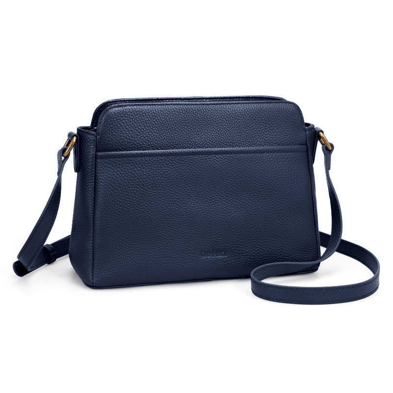 befen Genuine Leather Crossbody Bags for Women with RFID Card Slot, Travel Anti Theft Cross Body Small Purses Navy Blue 2026 Spring Summer Bag - Image 1