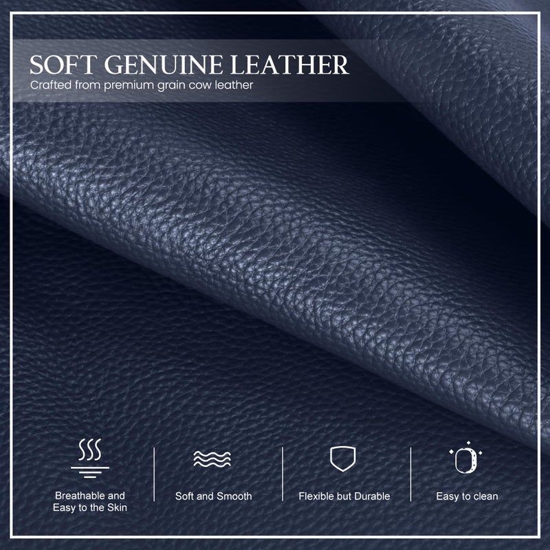 befen Genuine Leather Crossbody Bags for Women with RFID Card Slot, Travel Anti Theft Cross Body Small Purses Navy Blue 2026 Spring Summer Bag - Image 3