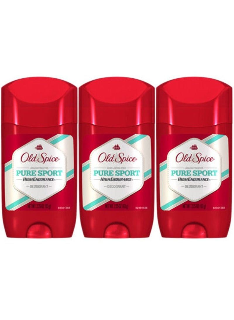 Old Spice مزيل عرق بتركيبة رياضية نقية عالية التحمل عبوة من 3 قطع