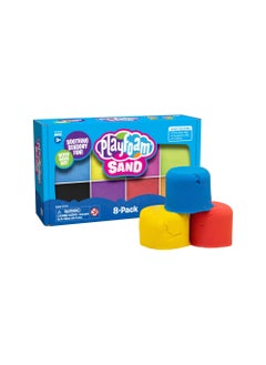 Playfoam Sand Jumbo Set of 8 Play Sand Set, 8 Assorted Colours for Kneading, Shaping, for Preschoolers, Toddlers, Classrooms, Gifts for Children, Boys, Girls, Ages 3, 4, 5+