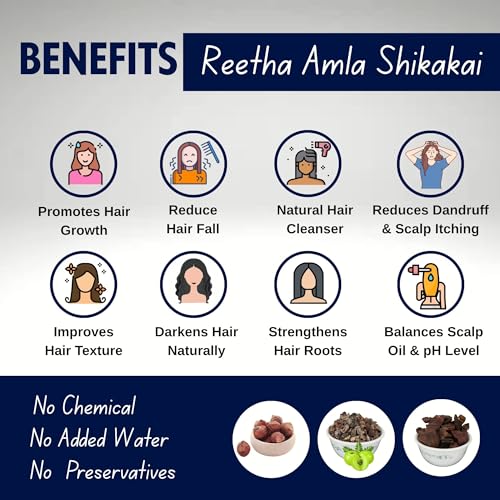 BrijBooti Birju Mahavir Combo Pack Reetha - Amla - Shikakai for Hairs 600 Gr - Image 2