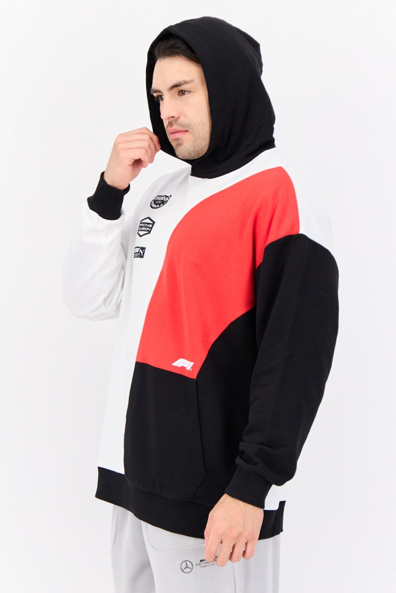 PUMA Men Sportswear Fit Long Sleeve F1 Cb Graphic Outdoor Sweatshirt, White/Black/Red  - Image 2