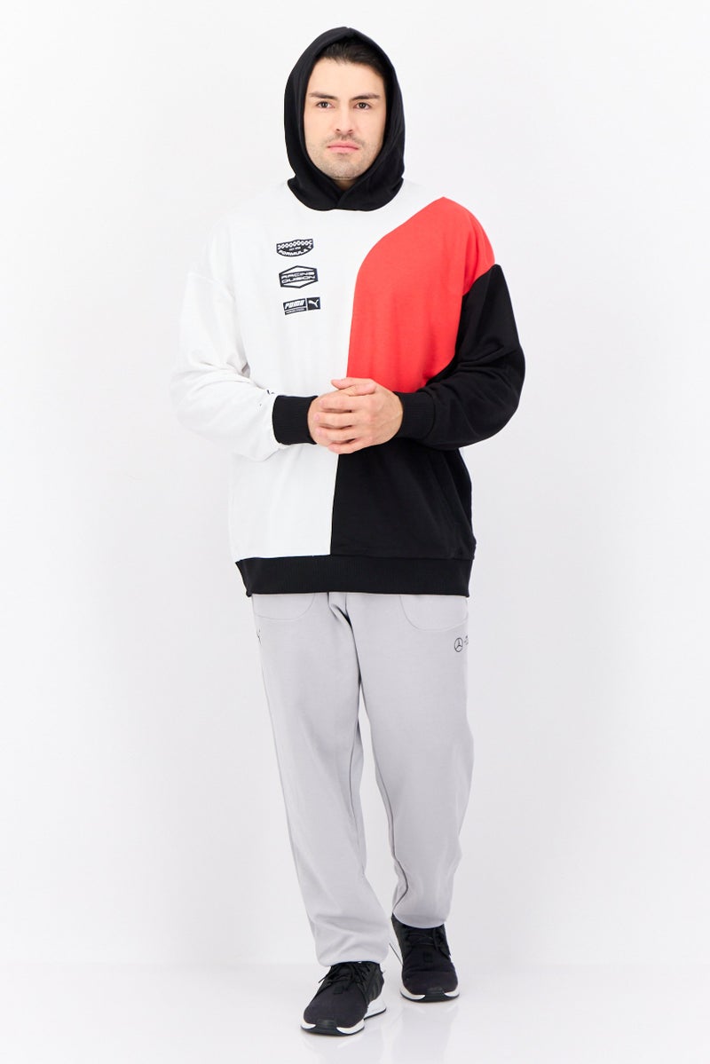 PUMA Men Sportswear Fit Long Sleeve F1 Cb Graphic Outdoor Sweatshirt, White/Black/Red  - Image 3
