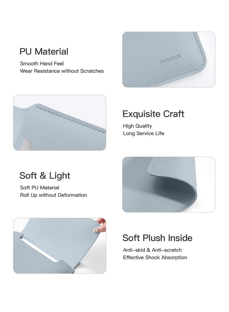 Excefore Laptop Sleeve Bag, Protective Laptop Sleeve Compatible with MacBook 12 inch, Polyester Vertical Case with Pocket, PU Bag with Small Case, Blue - Image 3