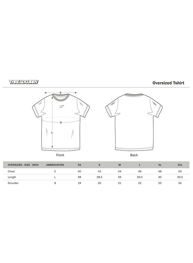 THREADCURRY Trust the Teddy Oversized Drop Shoulder Cotton Loose Printed T-Shirt for Men - Image 3