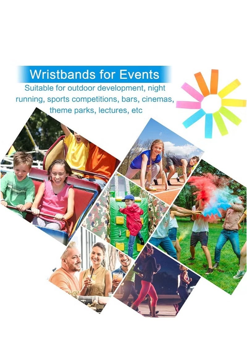 Wristbands For Events Colored Paper 100Pcs 25Cm Custom Entry Neon For Security Parties Festivals 5 Colors - Image 4