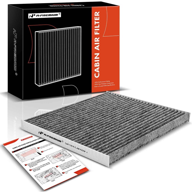 APremium Cabin Air Filter with Activated Carbon Compatible with Hyundai Sonata Azera Santa Fe Kia Cadenza Optima Sedona GMC Terrain Chevrolet Equinox