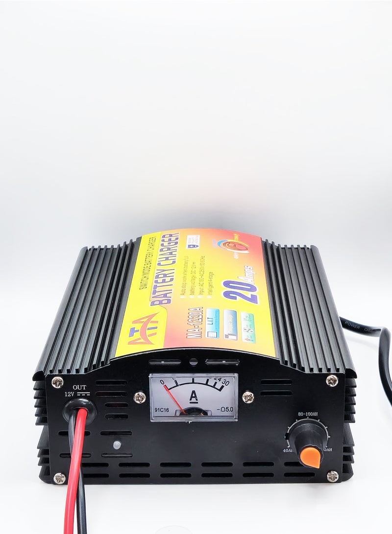 ATA Automatic Intelligent Battery Charger 12V 20A with Multiple Protections Aluminum Body - Image 4