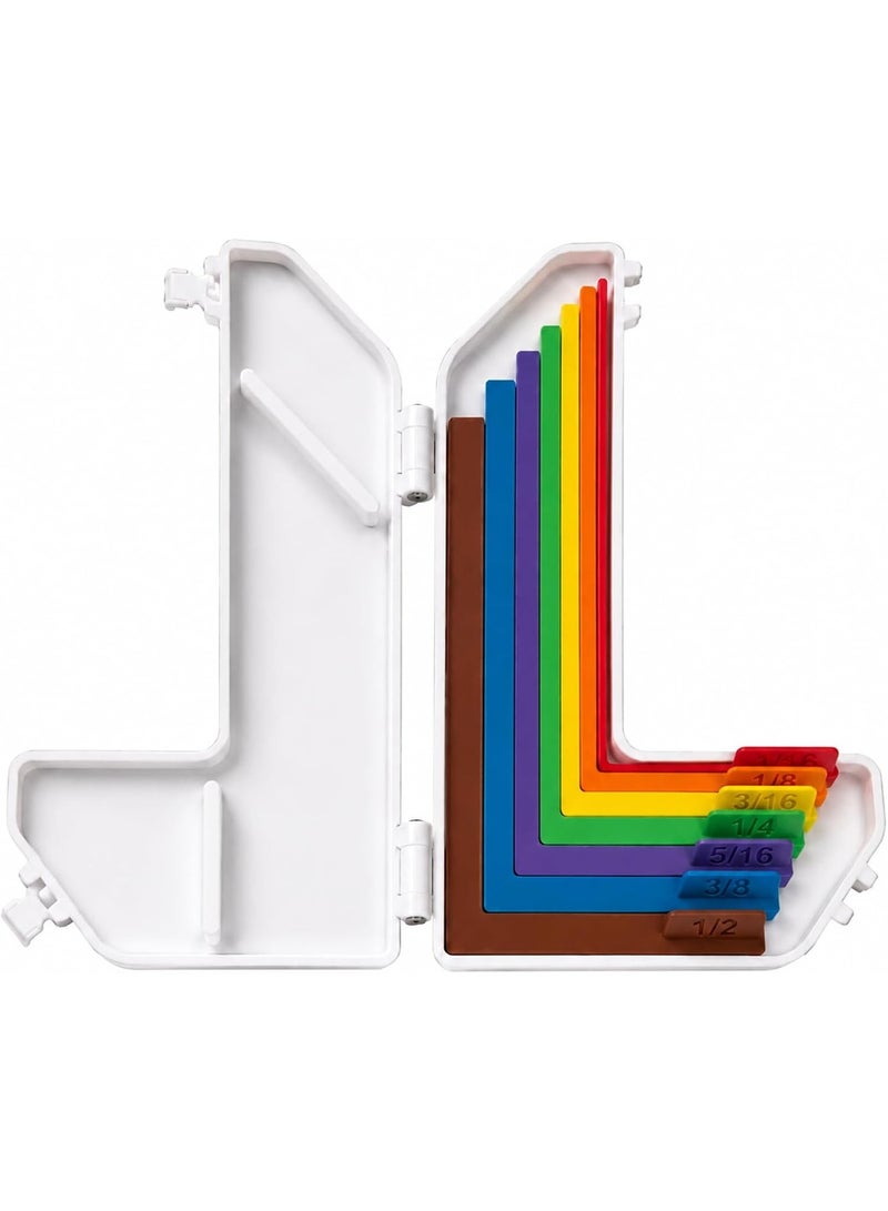 7 Pcs Paper Crafting Alignment Guides with Storage Case, Precision Layering u0026 Matting Spacers for Card Making and Scrapbooking, Color-Coded Tools with Size Tabs, 1/16 to 1/2 Inch Increments - Image 1