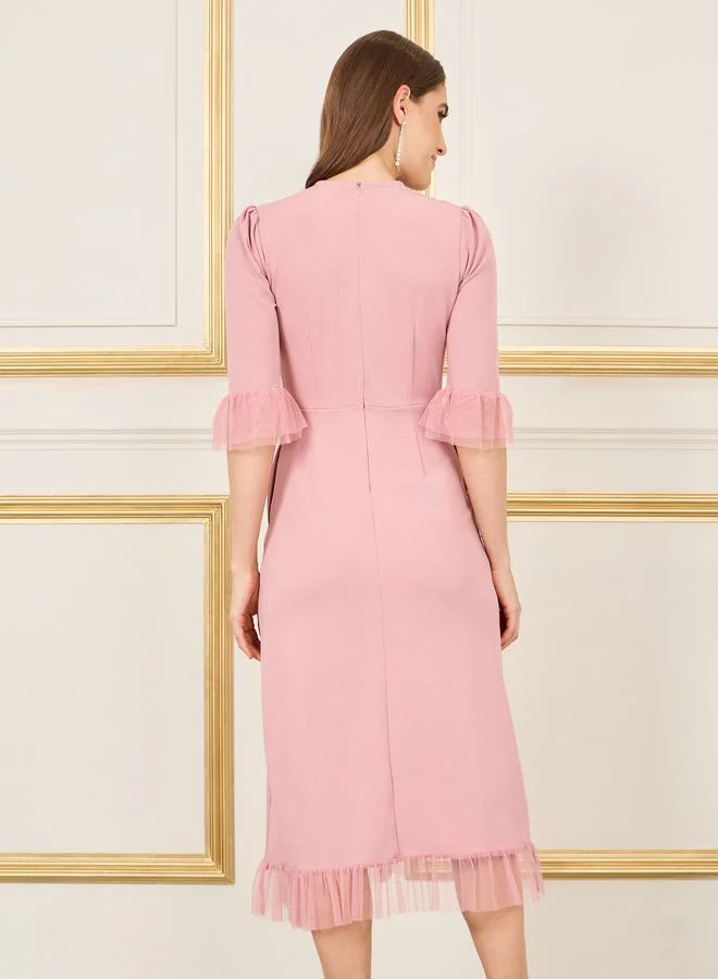 Styli Embellished Midi Dress