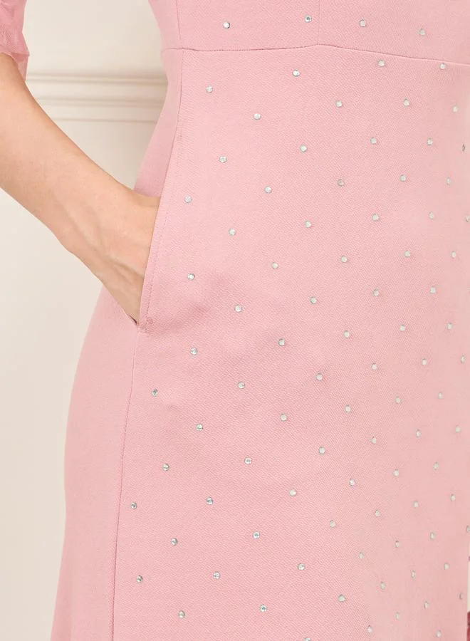 Styli Embellished Midi Dress
