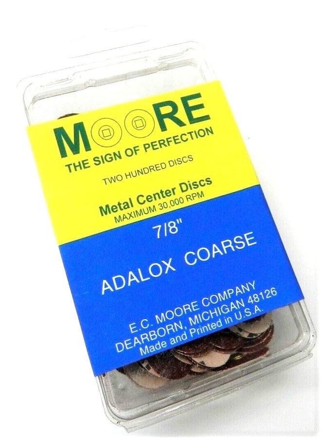 JTS E.C. Moore's Adalox 7/8" Sanding Disc Snap on Center one Pack of Each Fine - Medium - Coarse 200 Each - Image 2
