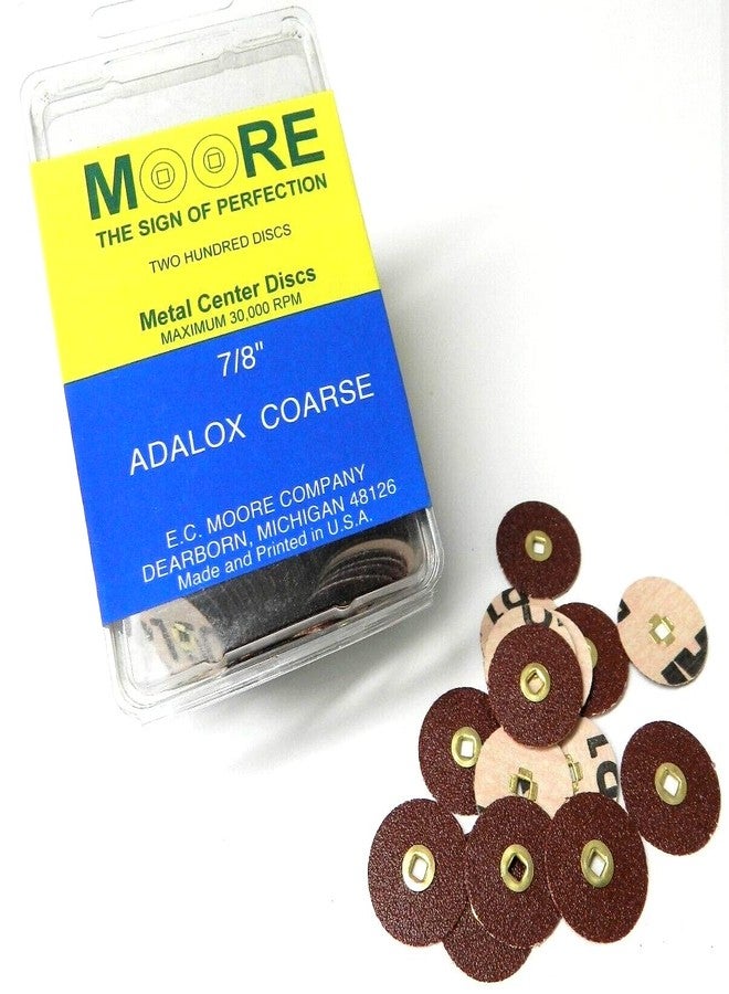 JTS E.C. Moore's Adalox 7/8" Sanding Disc Snap on Center one Pack of Each Fine - Medium - Coarse 200 Each - Image 3