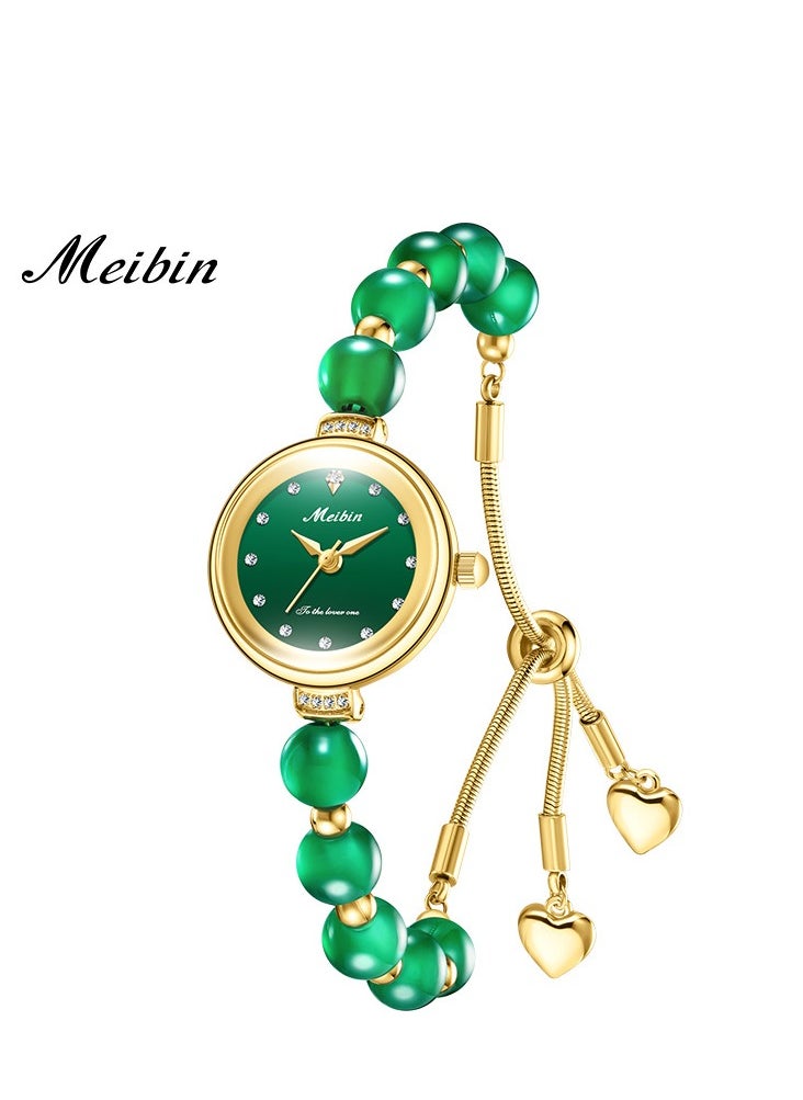 Meibin - Natural Jade Chalcedony Bracelet Women's Watch Versatile Women's Gift Jewelry Women's Watch - Image 1