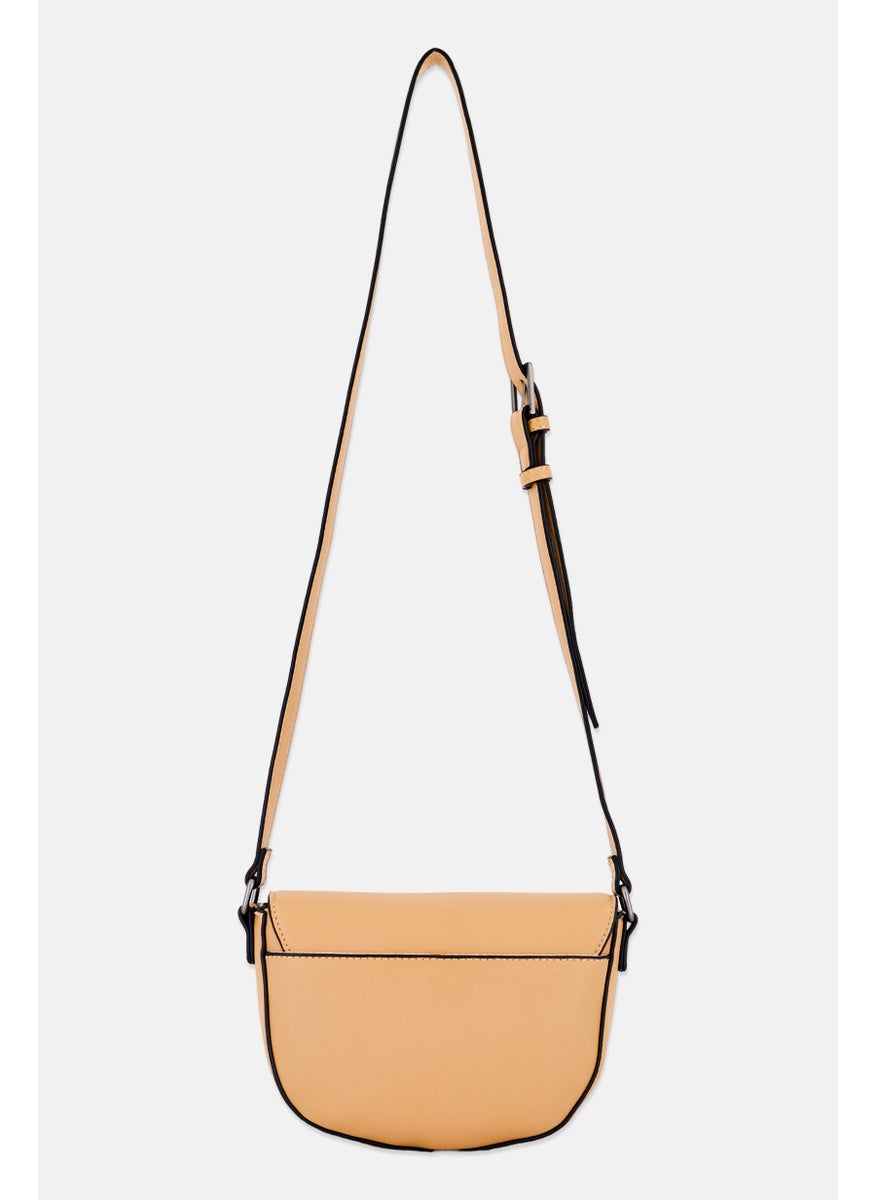 French Connection Women Brand Logo Cross Body Bag 16 H x 23 L x 8 w cm, Tan  - Image 3