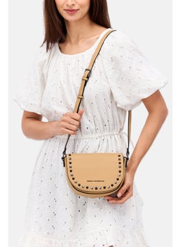 French Connection Women Brand Logo Cross Body Bag 16 H x 23 L x 8 w cm, Tan  - Image 2