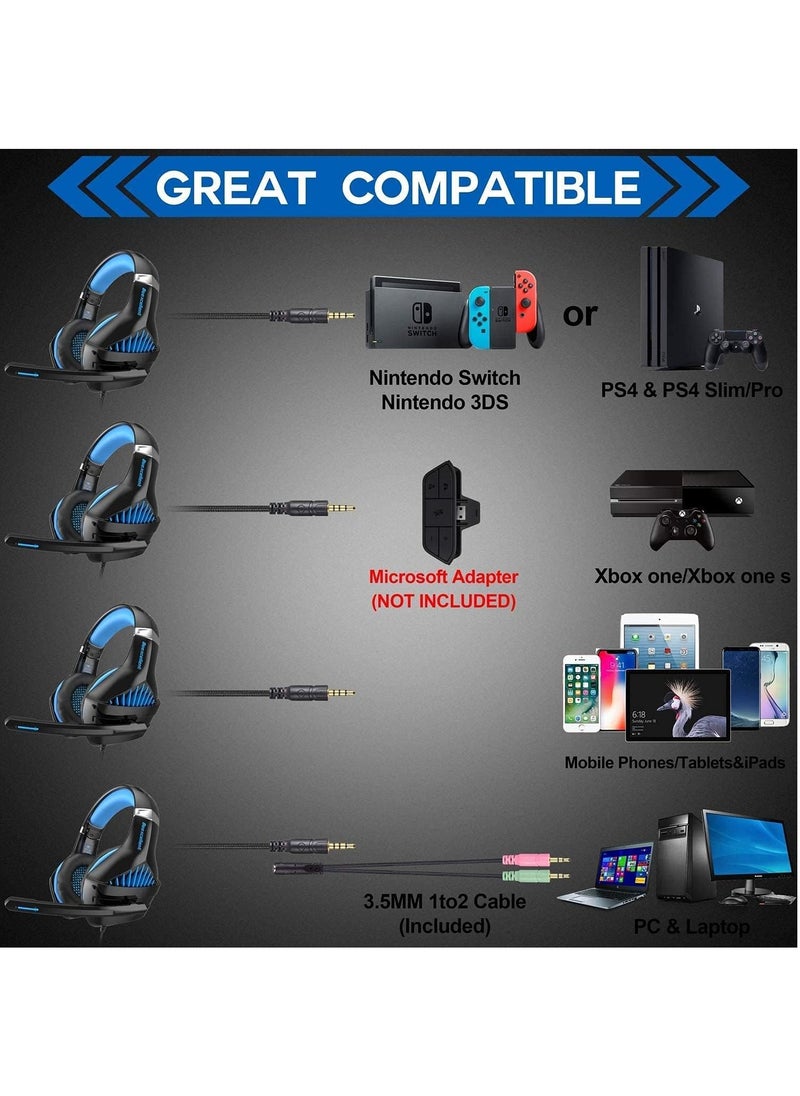 GM5 Gaming Headset, 7.1 Surround Sound PS4 Headset with Microphone, For Games, PC Headphones, Heavy Bass, Telescopic, Noise Isolation, Wired, FPS Compatible, LED Light - pzsku/Z88B5F74CBD9B70F8A84CZ/45/_/1708598381/01d4719e-f2b0-4775-aa58-a610c47ae56d