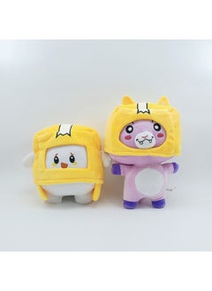 Lankybox Paper Box Villain Transformation Cat Carton Head Cover Can Plush Toy Doll-Specifications:Ordinary Packaging-Color:20cm Box
