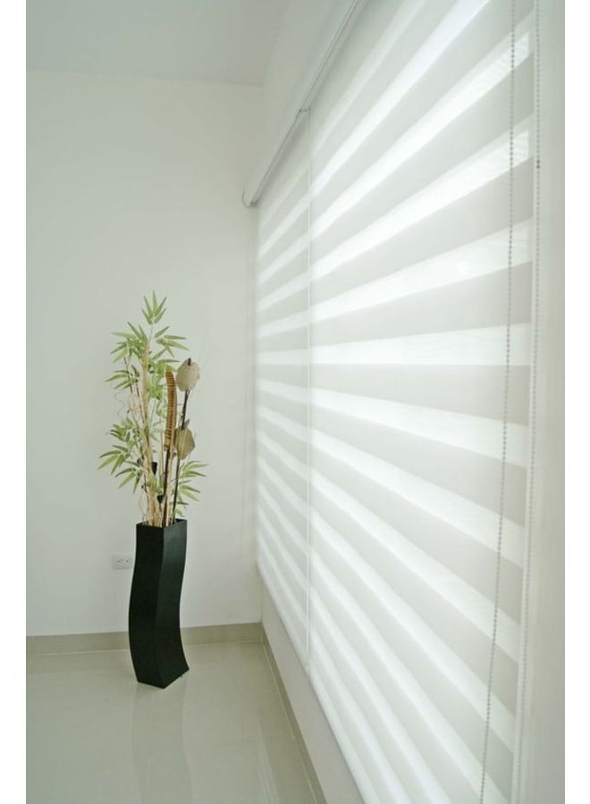 بانيكس  ستائر زيبرا ابيض 125W x 125H cm  - Image 3