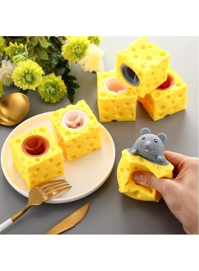 3 PCS Cheese Mouse Squeeze Toys Set, Sensory Fidget Decompression Stress Relief Squishes for Kids & Adults - Image 4