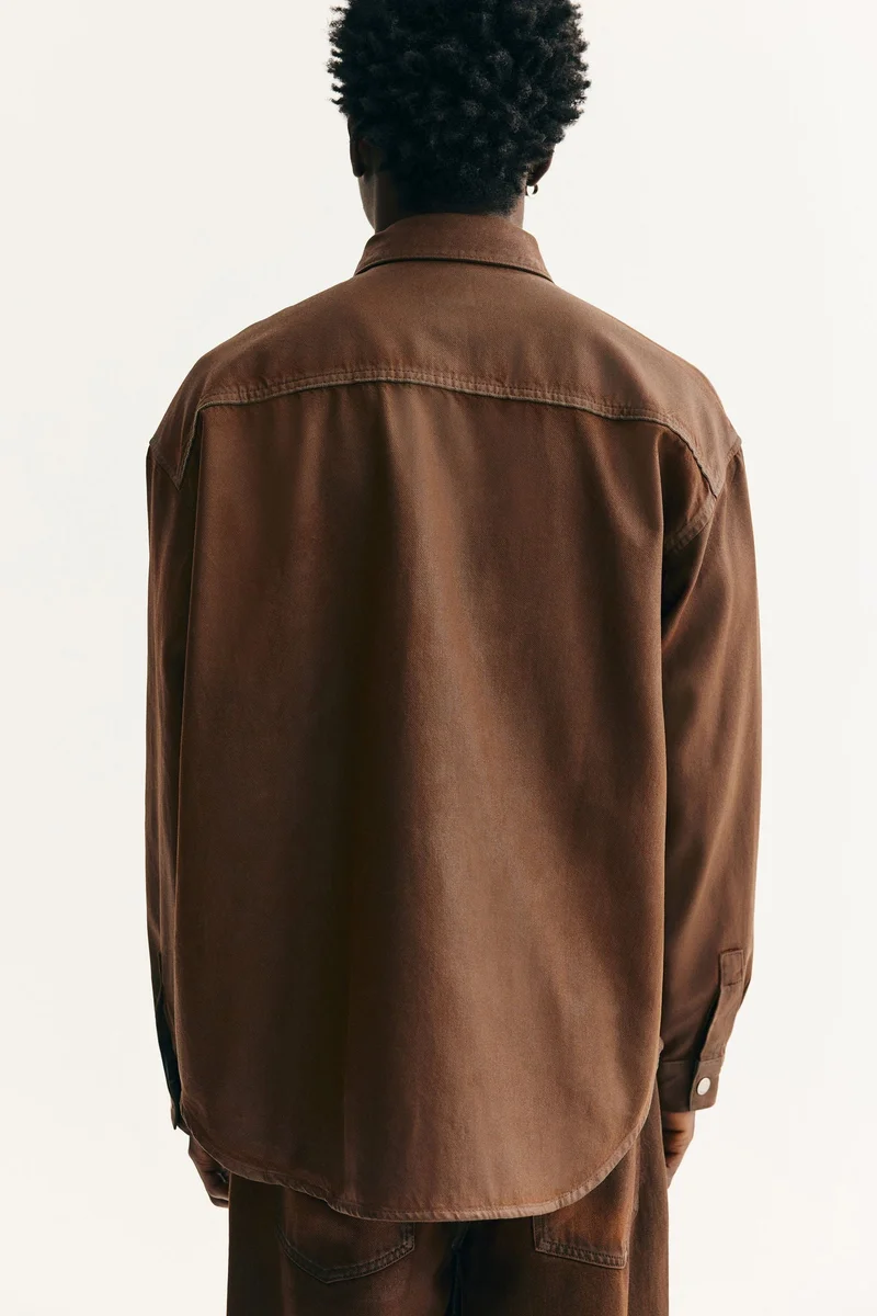 H&M  Oversized Fit Denim shirt for Men | Best Price UAE