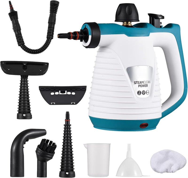Eacam Handheld Steam Cleaner 1050W High Temperature Pressurized Steam Cleaning Tool with 9PCS Accessory Portable Multifunction Steamer for Kitchen Sofa Bathroom Car Window - Image 1
