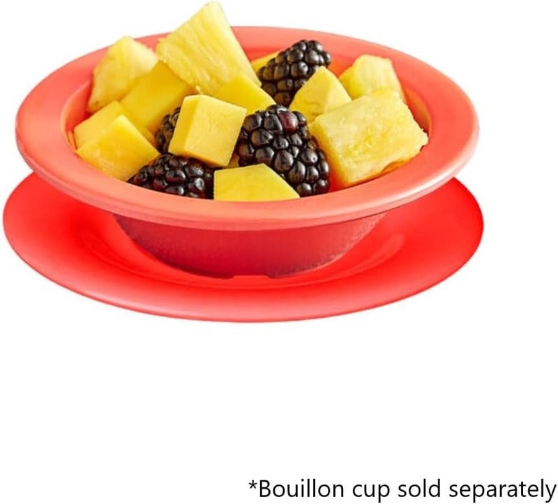 TrueCraftware TrueCraftware 512 Saucer Melamine Orange Color Set of 12 for Bouillon CupSalad Bowl  Dishwasher Safe BreakResistant Appetizer Dessert Plates Coffee Cup Saucers Drinkware Home Cafe  - Image 2