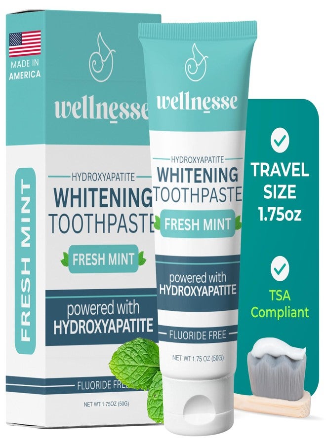 Wellnesse Hydroxyapatite Toothpaste, Fluoride Free, Whitening Toothpaste, Remineralizing Enamel Care, Xylitol Formula for Sensitive Teeth and Daily Oral Care, Fresh Mint, Mini 1.75 Oz - Image 1
