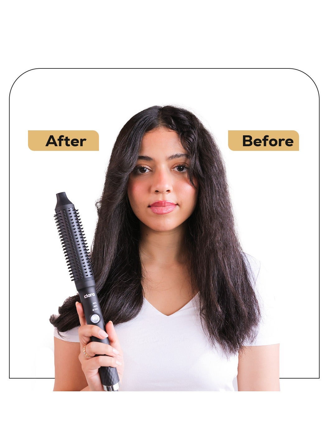 فرشاة شعر حرارية أيونية مضادة للتجعد نحيفة