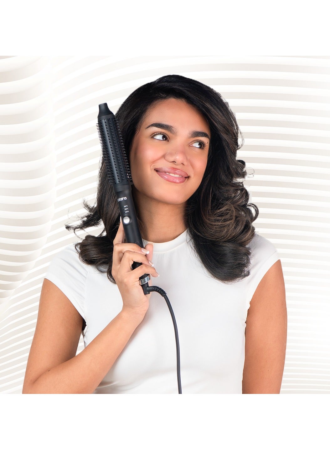 فرشاة شعر حرارية أيونية مضادة للتجعد نحيفة