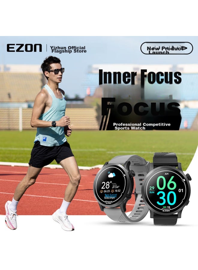 EZON Yizuan Marathon Gps Heart Rate Watch, Professional Compeive Dual-frequency Full Constellation Sports Running Watch, Advanced Version R7 Obsidian Black - Image 3
