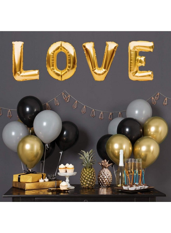 RUBFAC 92pcs Metallic Gold Balloons Chrome Gold Balloon Different Sizes 18 12 10 5 Inch Gold Latex Balloons for Happy New Year Decorations 2024 Birthday Party Graduation - Image 5