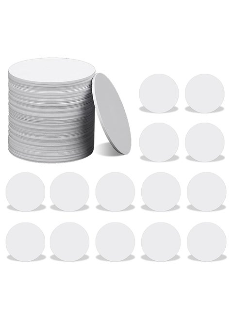 50 pcs Round Blank NFC Coin Tag Cards, 25mm/1 inch Diameter, Programmable 504 Bytes Memory NTAG215 Chip Compatible with All NFC-Enabled Phones and Devices