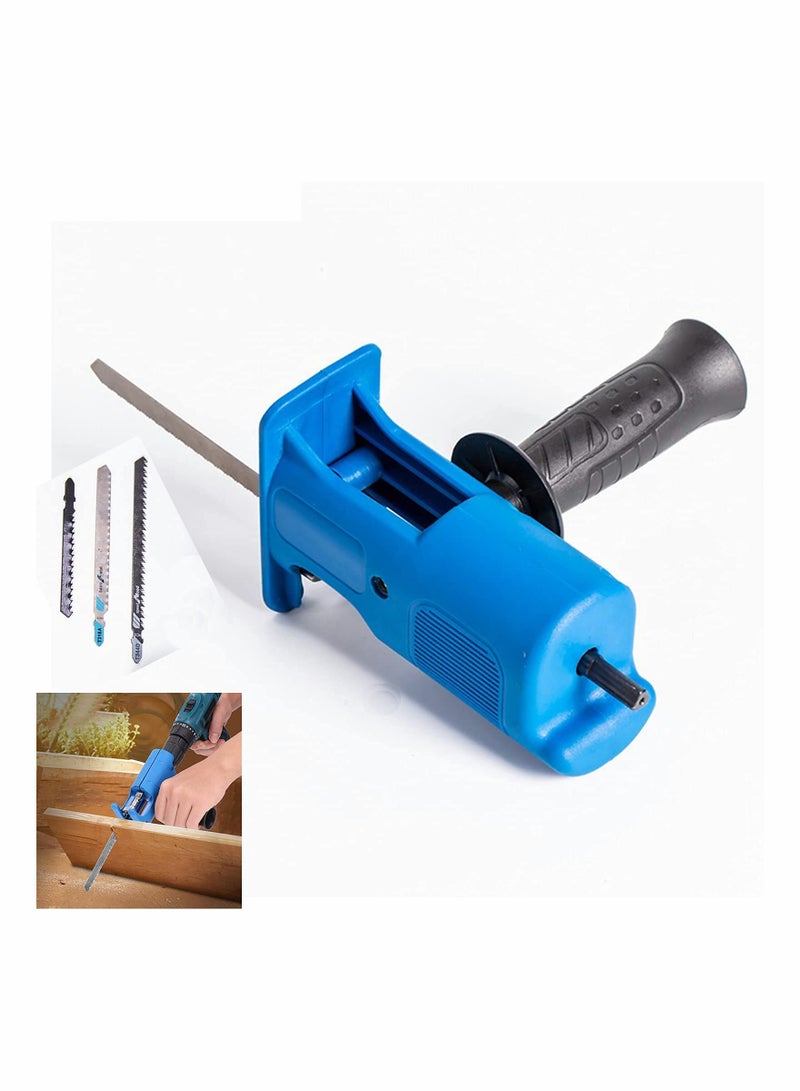 Portable Reciprocating Saw Mini Saw Electric Reciprocating Saw with 3 Saw Blades Quick Electric Drill Can Be Connected  - Image 4