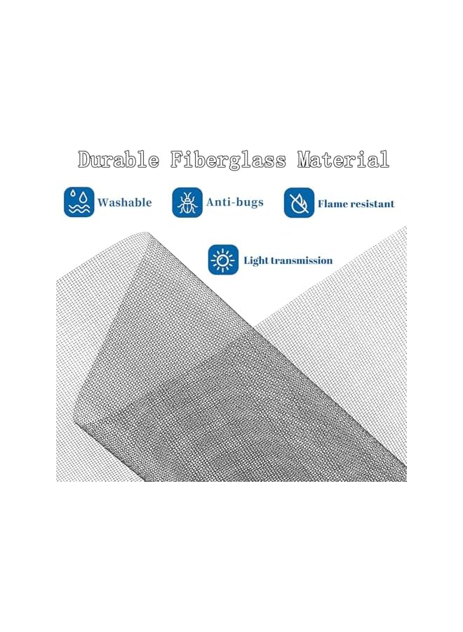 The Bros شبكة حشرات من الألياف المخصصة، مضادة للبعوض للنوافذ والأبواب والفناء، شاشة حيوانات أليفة متميزة، حاجز شبكة، غير مرئي (1 متر، 4 أقدام) - Image 5